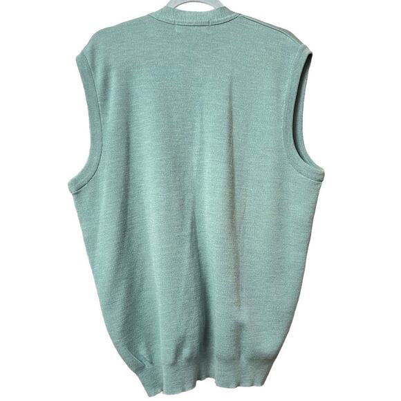 New Tundra Vintage 90s 100% Merino Wool Vest Sweater Sz L Buttons Front Closure - Picture 2 of 7